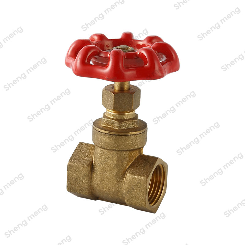 SMC007 cast iron handle wheel  brass gate valve