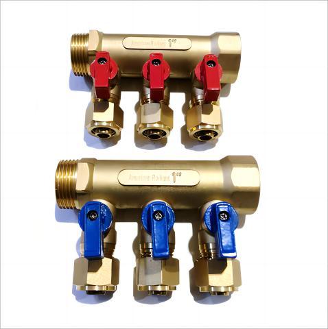 1 inch 3-Way Classic Brass Manifold Set For 1/2