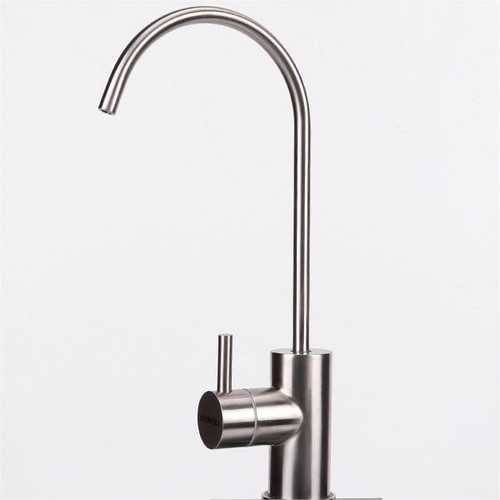 Elegant Style Gooseneck Stainless Steel Single handle Single Pipeling Brushed water drinking Faucet Water Tap