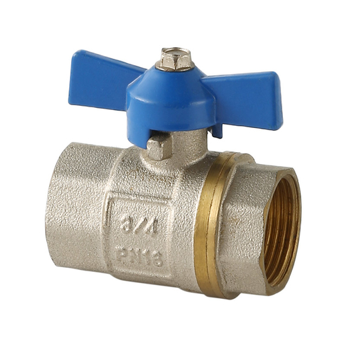 Low pressure Brass Ball Valve with Wing Blue Handle