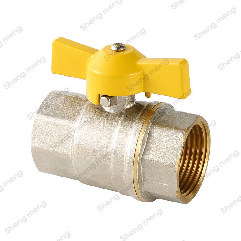  SM007C Butterfly Handle Screwed BSPP CE Approved F/F Full Bore Nickel Plated Brass Ball Valves 