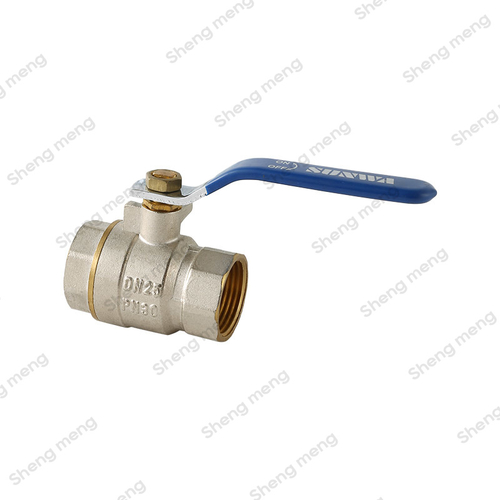 Series SM017 Full Bore F/F Screwed BSPP Nickel Plated Body Blue Steel Lever Handle Brass Ball Valves