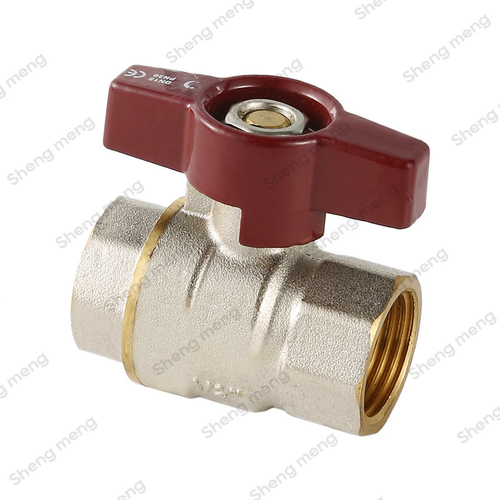 Series SM021Atee Handle BSPP CE Approved F/F Reduced Bore Nickel Plated Brass Ball Valves 