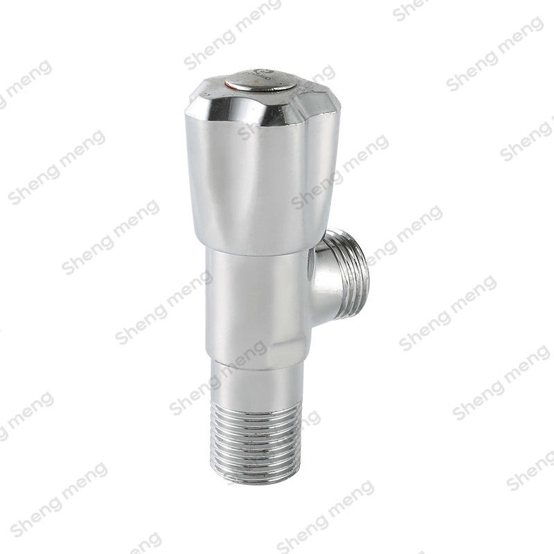 SMA001 polished and chrome plated body ABS handle quick on/off Brass angle valves