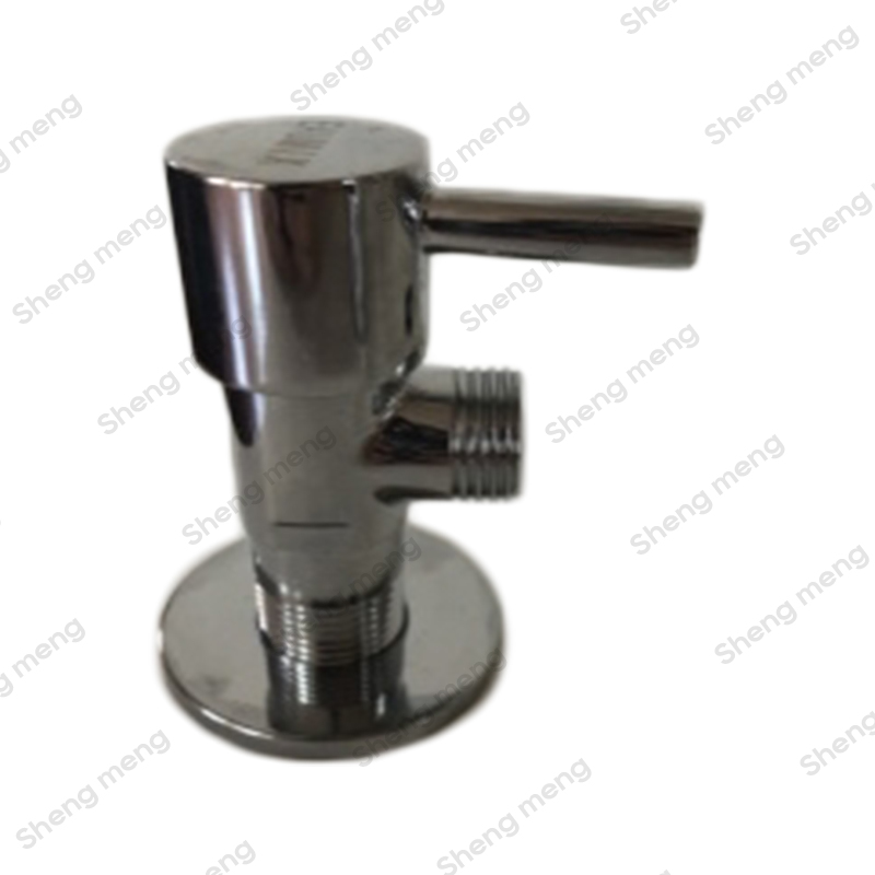 SMA021 polished and chrome plated body screwed BSPP brass angle valve