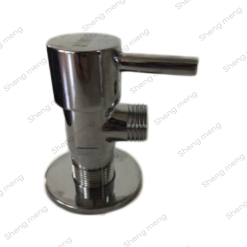 SMA021 polished and chrome plated body screwed BSPP brass angle valve