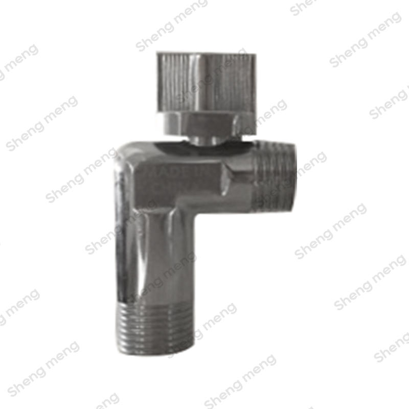 SMA007Z polished and chrome plated body ABS handle screwed BSPP Zinc angle valve