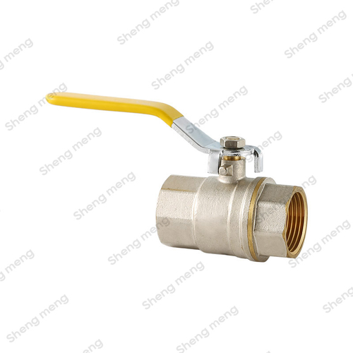 Series SM007A Screwed BSPP Nickel Plated Body Full Bore Yellow Steel Lever Brass Ball Valves F/F