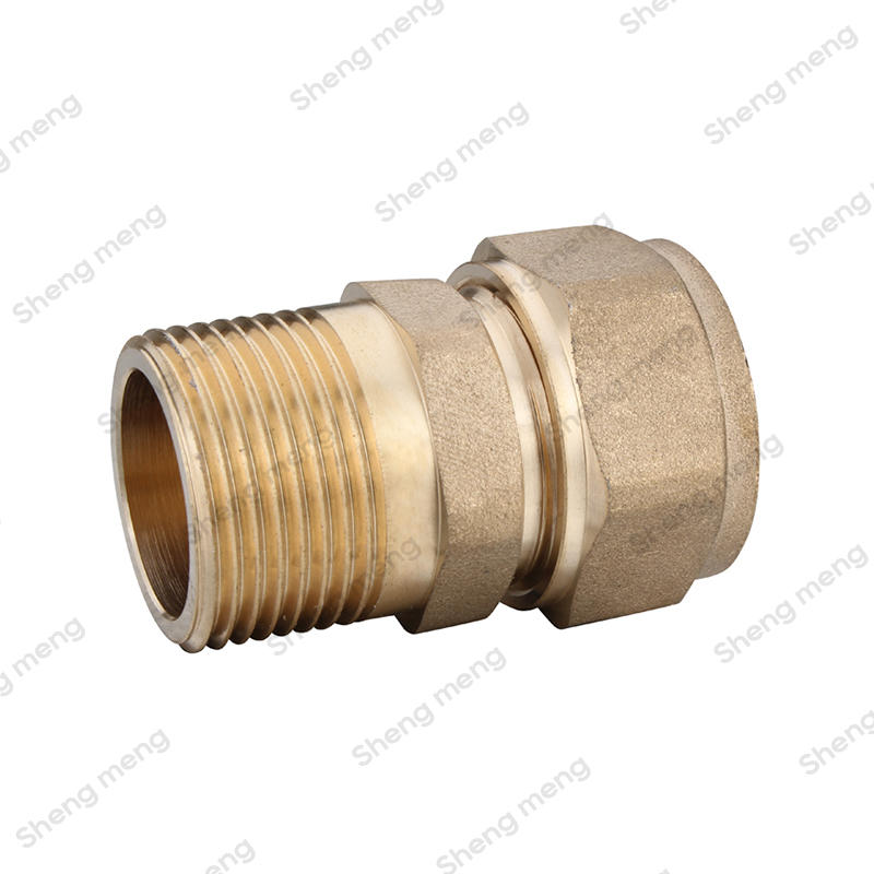 SMG011 male straight, brass color brass fittings