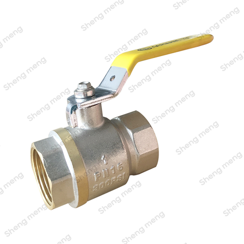 Series SM019 Reduced Bore Yellow Steel Lever Brass Ball Valve