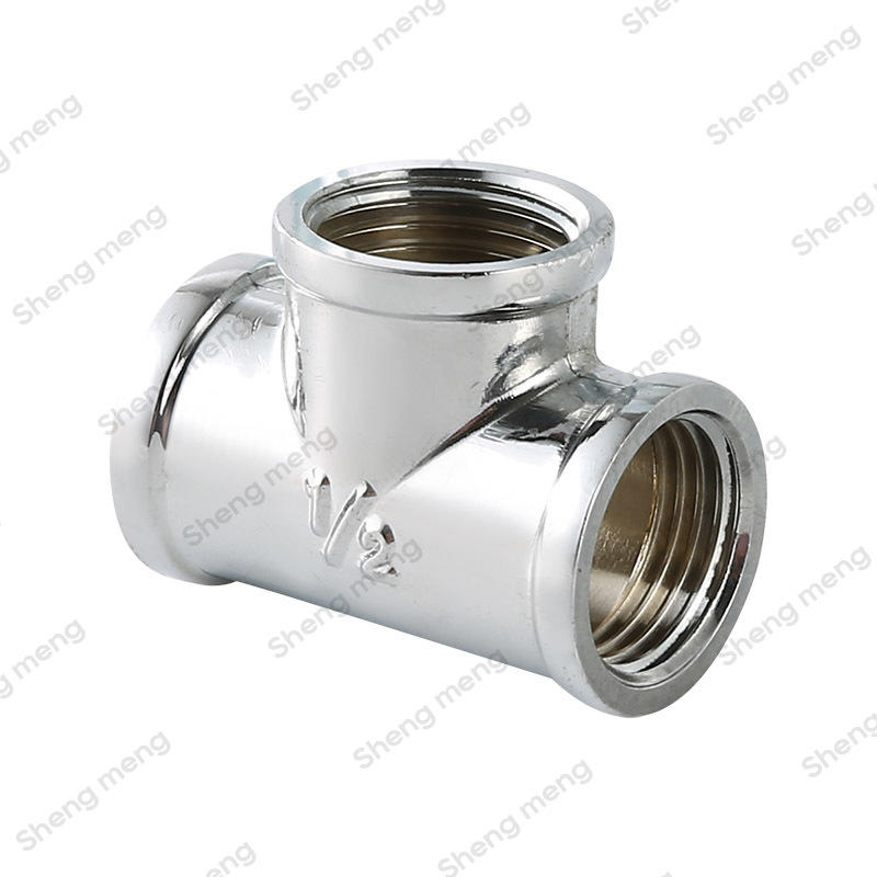 SMG028 brass tee, chrome plated Brass fittings