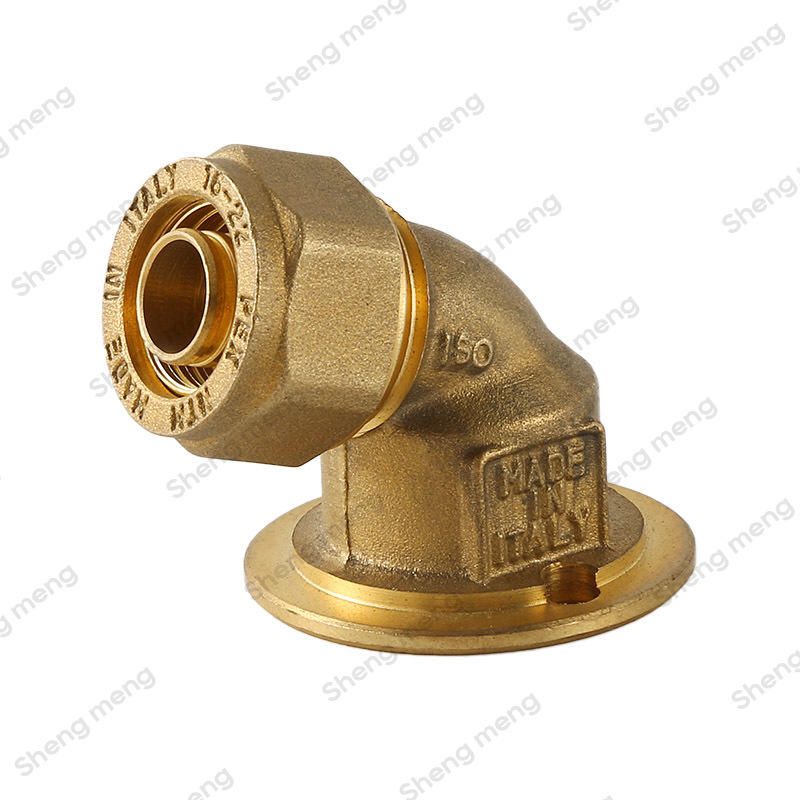 SMG015 PEX Pipe fitting flange elbow Brass fittings