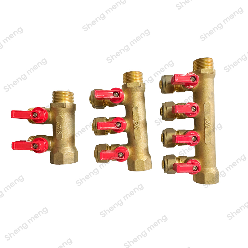 1 inch 3-Way Classic Brass Manifold Set For 1/2